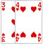 Three of Hearts and Four of Hearts