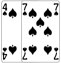 Four of Spades and Seven of Spades