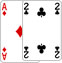 Ace of Diamonds and Two of Clubs