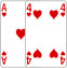 Ace of Hearts and Four of Hearts