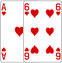 Ace of Hearts and Six of Hearts