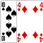 Ten of Spades and Four of Diamonds