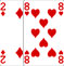 Two of Diamonds and Eight of Hearts