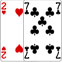 Two of Hearts and Seven of Clubs