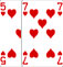 Five of Hearts and Seven of Hearts