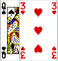 Queen of Spades and Three of Hearts