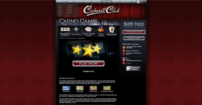 Cabaret Club Casino Review - An In Depth Look At This Online Casino