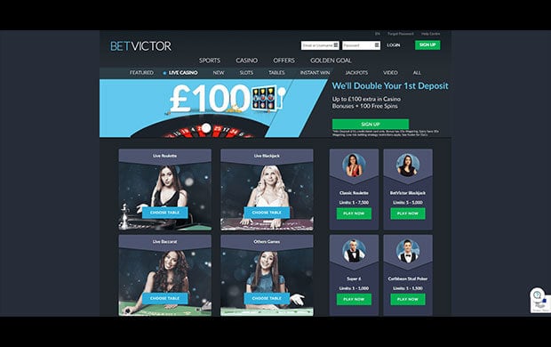 Betvictor Live Casino