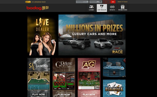 Bodog88 Live Dealer