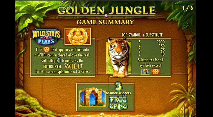 golden jungle slot machine