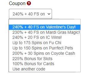 bonus codes for red dog casino