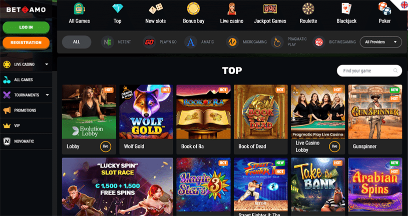 Betamo Casino Games