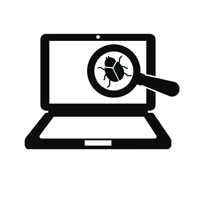 computer malware virus vector icon