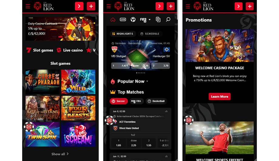 Red Lion Casino Mobile