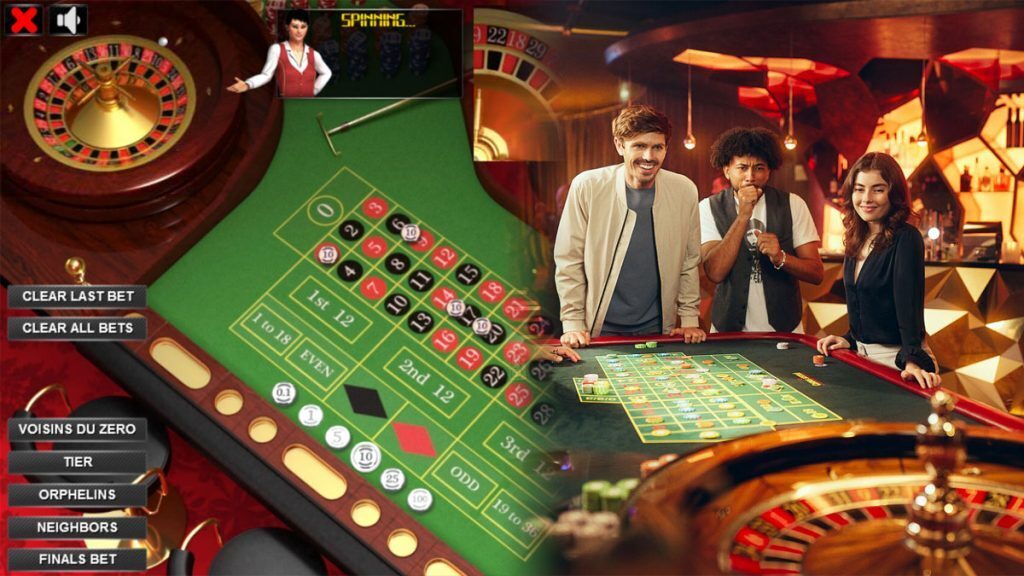 Live Roulette Table on the Right and an Online Roulette Table on the Right