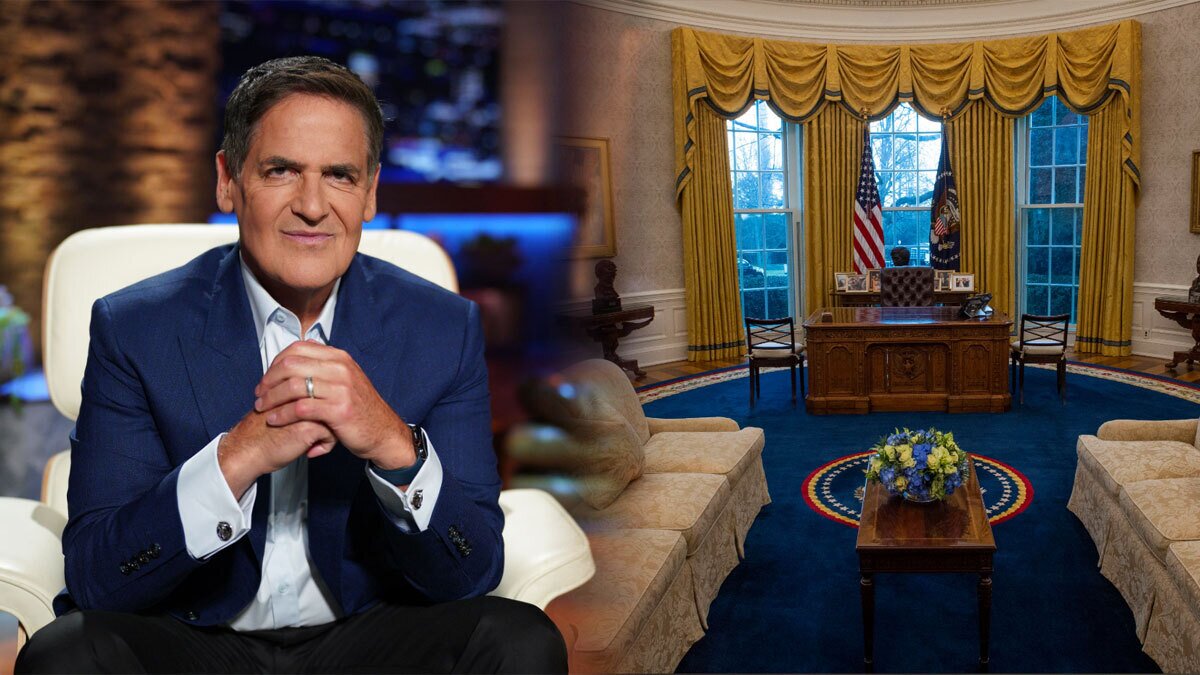 Odds And Predictions For A Mark Cuban 2024 Presidential Run   Mark Cuban Oval Office 1 