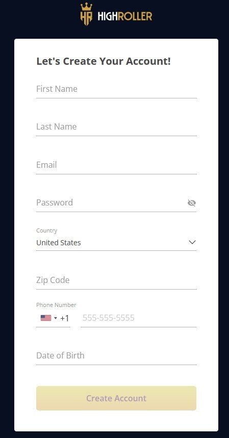 High Roller Casino Sign Up