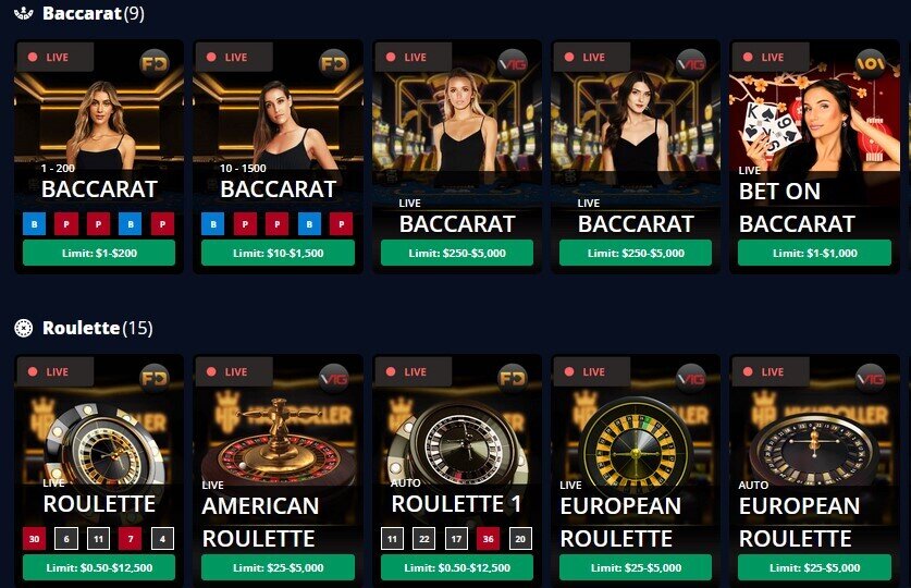 High Roller Casino Live Dealer