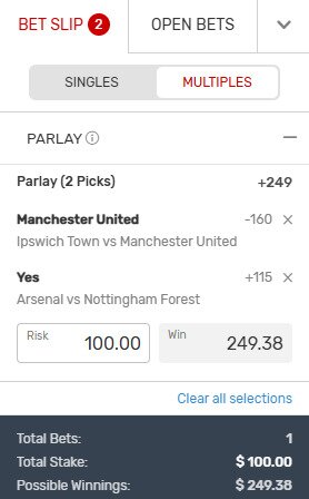 epl week 12 parlay